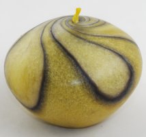 Vela amasada a mano Elipse grande amarillo