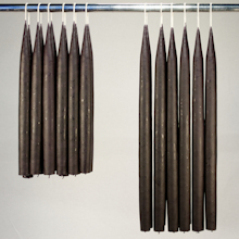 Leuchterkerzen schwarz einfarbig 25 und 35 cm